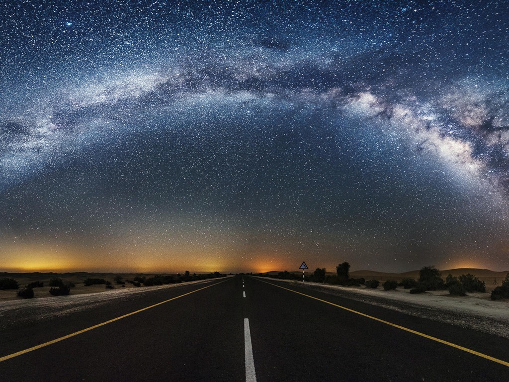 星空の夜の道路交通-都市の旅行写真の壁紙プレビュー | 10wallpaper.com