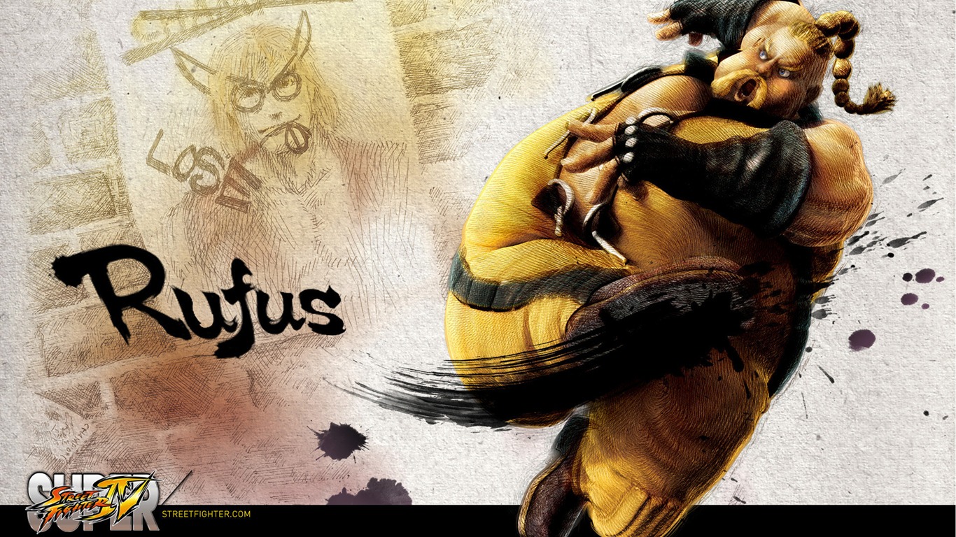 ルーファス スーパーストリートファイター4の壁紙のインクイラストプレビュー 10wallpaper Com