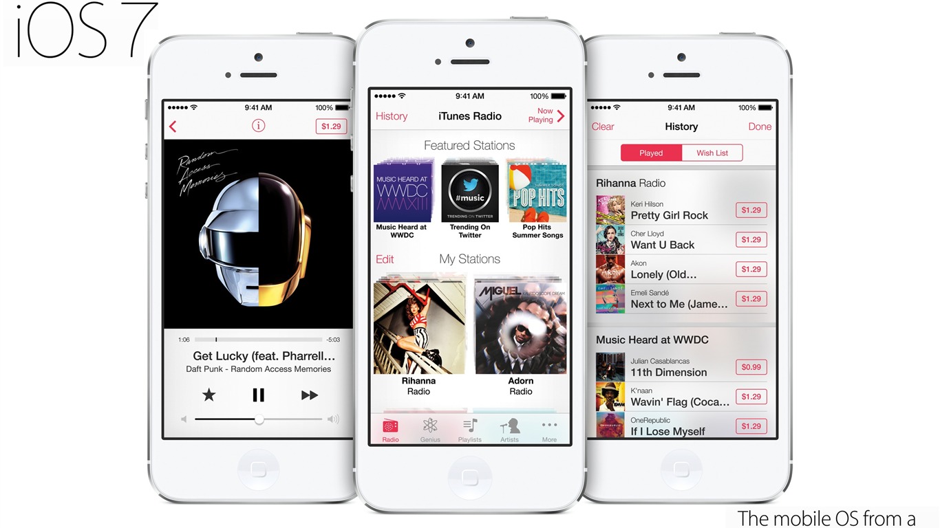 Ios 7 Iphone Itunes テクノロジーブランド広告の壁紙プレビュー 10wallpaper Com